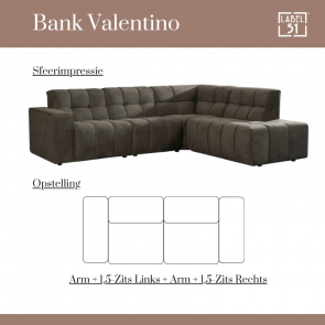 Bank Valentino 3-Zits